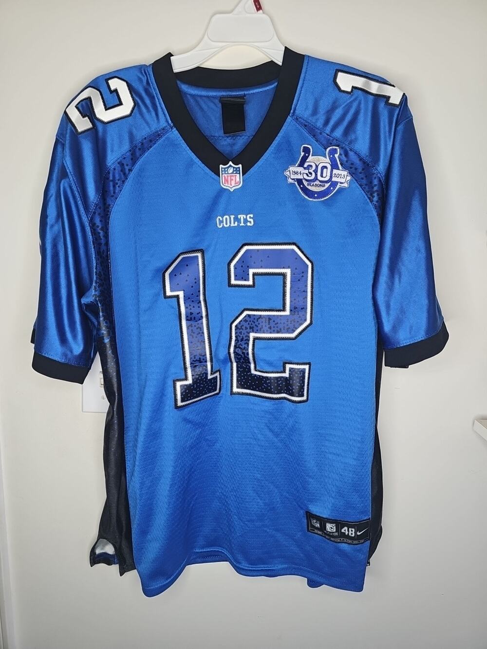 Nike On Field Andrew Luck Indianapolis Colts #12 NFL Jersey Size 48 30 Seasons